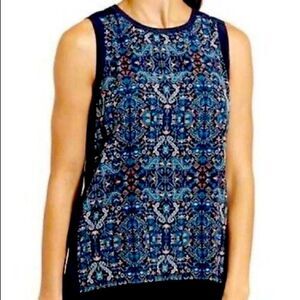 Athleta Mixed Media Floral Sleeveless Top Athleisure Streetwear Fairy Grunge XS